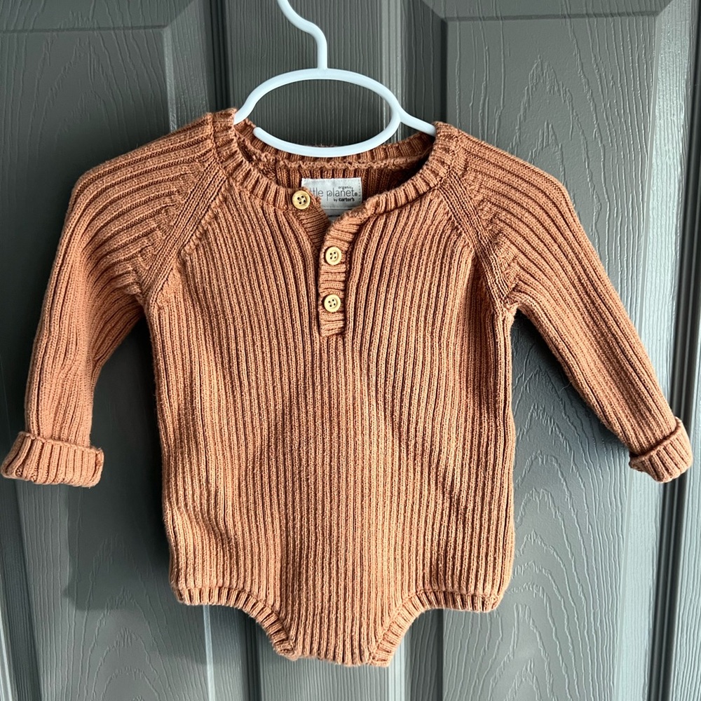 Organic Cotton Baby Sweater Onesie